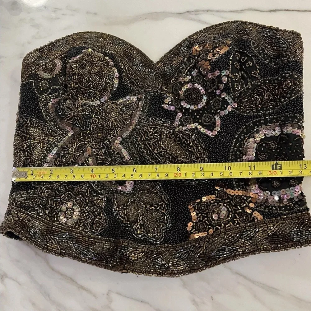 Oleg Cassini Beaded corset - Picture 5 of 10